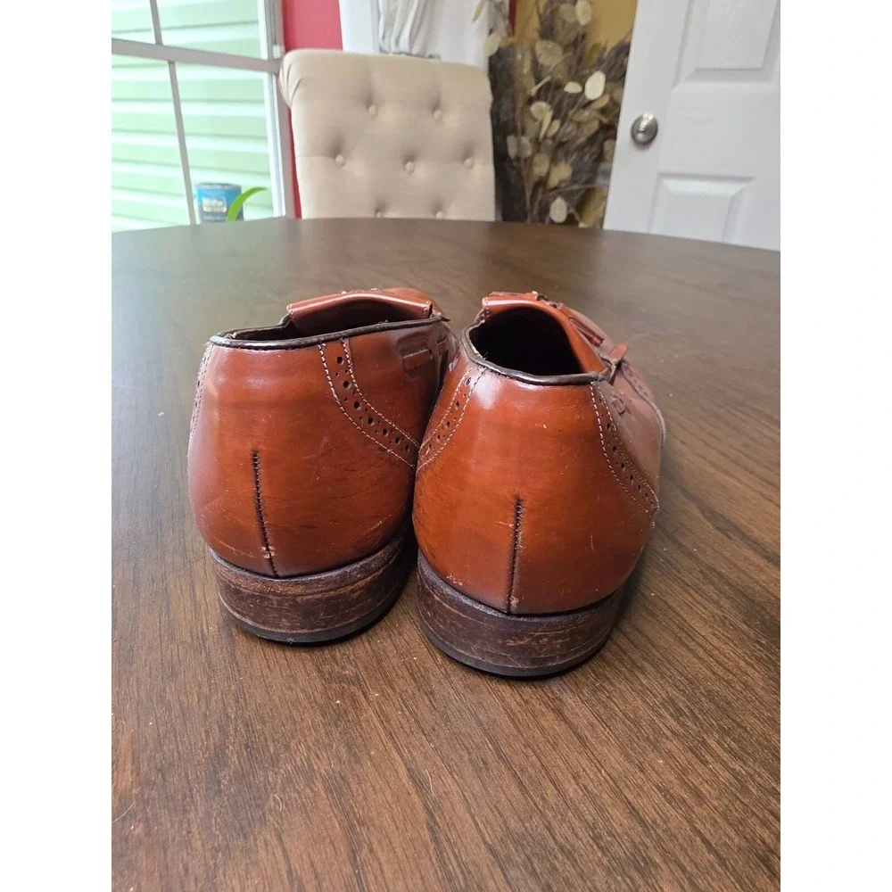 Johnston & Murphy Brown Leather Tassel‎ Loafers Men's 10M #15-3160